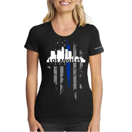 Women's T-Shirt, LA Large, Thin Blue Line