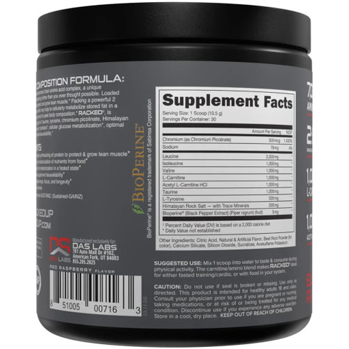 Bucked Up Racked BCAA Blood Raz 30 Serving Tub