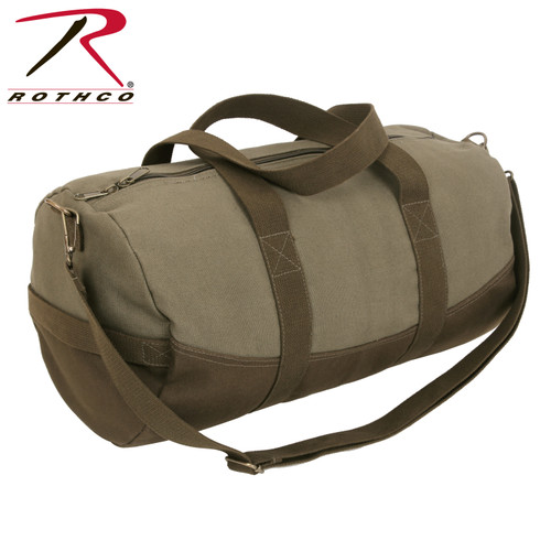 Rothco Two-Tone Canvas Duffle Bag With Brown Bottom 