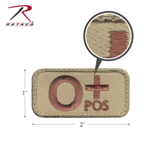 Rothco O Positive Blood Type Morale Patch