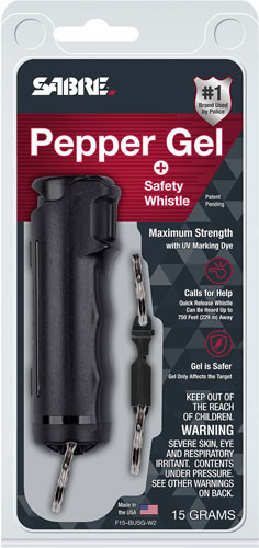 RELEASE WHISTLE FLIP TOP BLACKSABRE PEPPER GEL SPRAY W/QUICK 