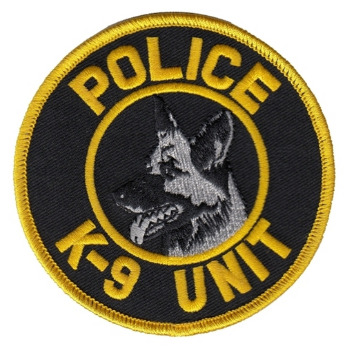 POLICE K-9 UNIT Shoulder Patch - 3.5'' Circle