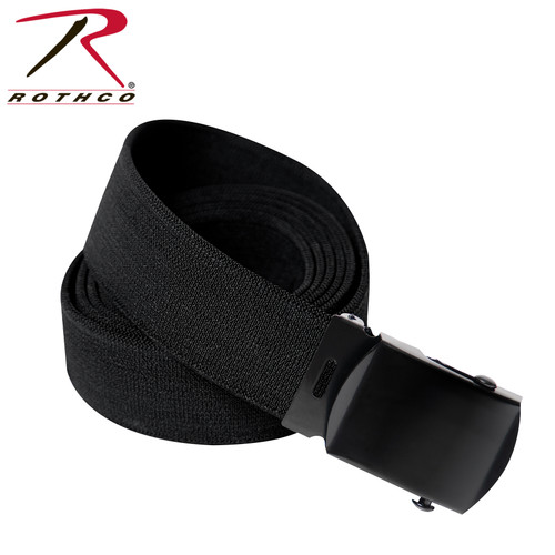 Rothco Elastic Stretch Web Belt - 54 Inches Long | Black 