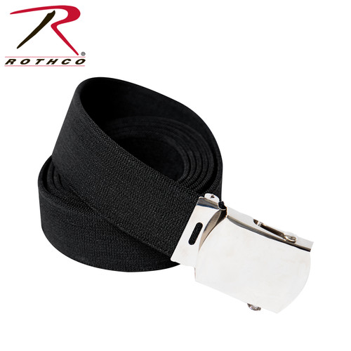 Rothco Elastic Stretch Web Belt - 54 Inches Long | Black 