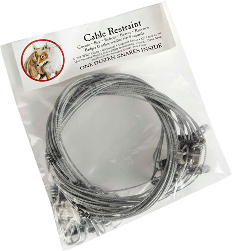 CABLE RESTRAINT BAG OF 12DUKE TRAPS #4 SNARE TRAP 