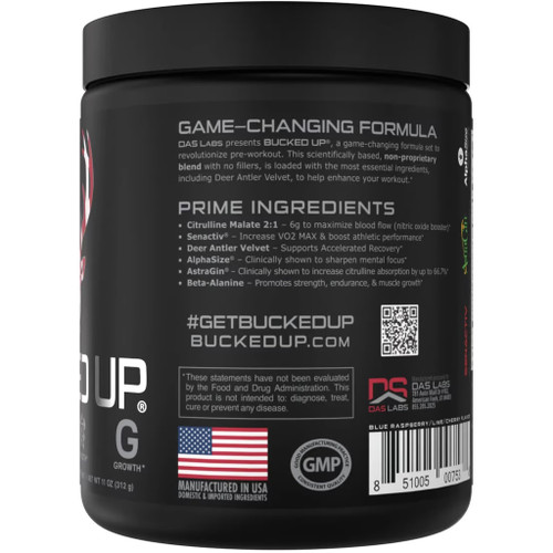 Bucked Up Pre-Workout Rocket Pop 30 Serving Tub