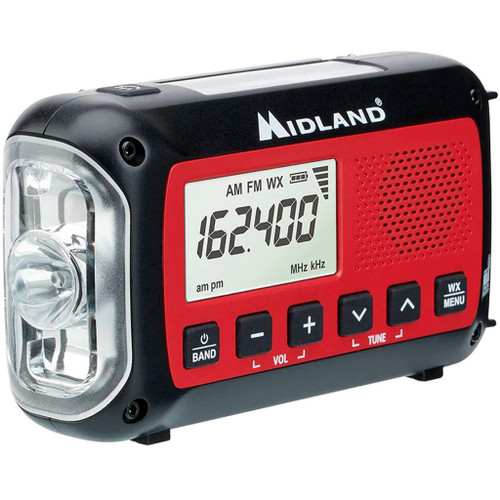 Midland Dynamo Crank Radio AM/FM/Weather Alert 2600mAH battery