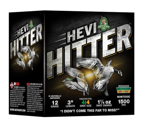 HEVI-SHOT HEVI-HITTER 12GA 3IN 1-1/4OZ #4 TUNGSTEN/STEEL 25 RD/BX 10 BX/CS