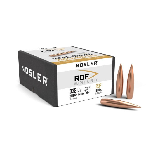 Nosler 338 Caliber 300gr RDF Bullets 100 Count