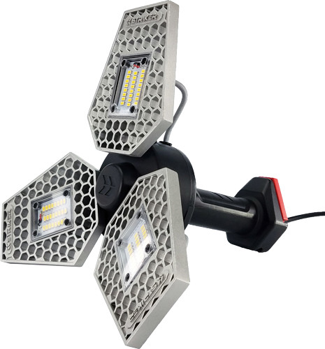 3000 LUMENS W/ADJUSTABLE HEAD<STRIKER TRILIGHT SHOP LIGHT 