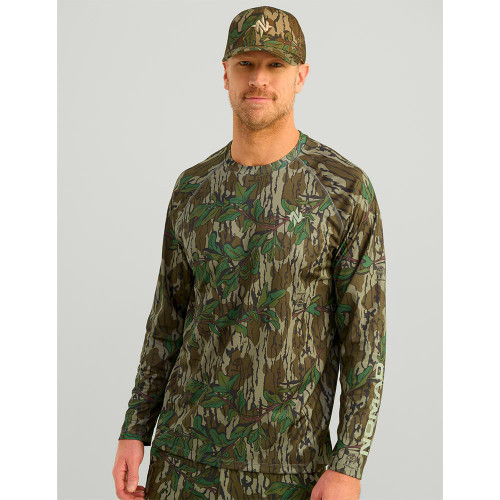 Nomad Mirage Long Sleeve Camo Crew Shirt Mossy Oak Greenleaf L