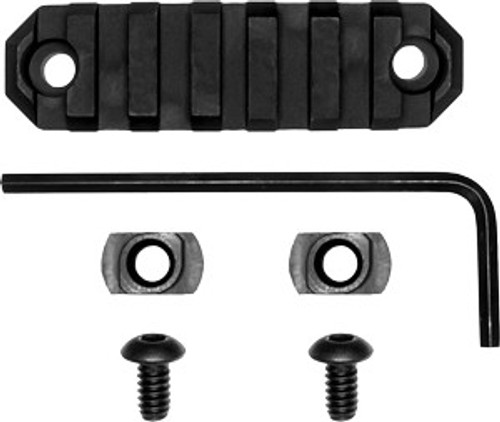 3" 7 SLOT ALUMINUM BLACKGROVTEC RAIL SECTION M-LOK 