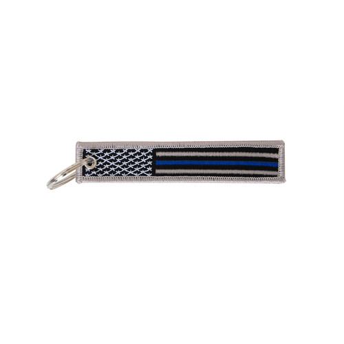 Rothco Thin Blue Line Flag Patch Keychain