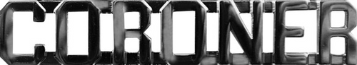 CORONER Metal Letters 3/8'' High - Pair