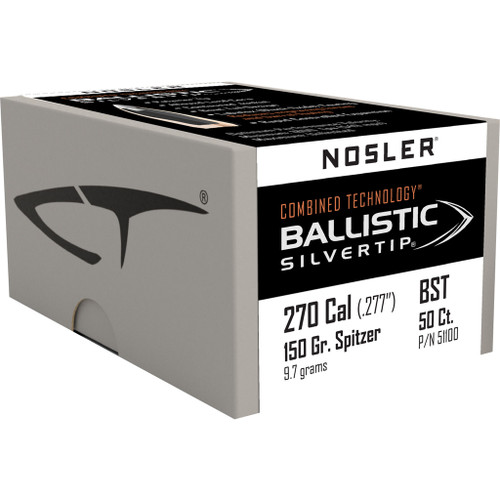 Nosler Ballistic Silvertip Hunting Bullets .270 Cal. 150 gr. Spitzer Point 50 pk.