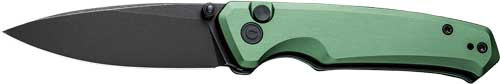 /BLK STONEWASH BUTTON LOCKCIVIVI KNIFE ALTUS 2.97" GREEN 