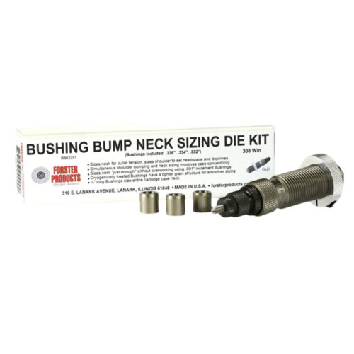 Forster Products 6.5 PRC Bushing Bump Neck Sizing Die Kit