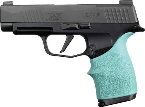 Hogue HandAll Beavertail Grip Sleeve Sig Sauer P365XL- Aqua