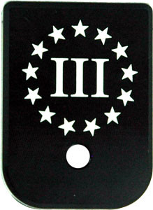 3% FLAG FITS MOST GLOCKS!CRUXORD MAGAZINE BASE PLATE 