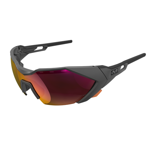 Vision Type-E (One Size Fits All, Medium Grey-Black/Fire Mirror)