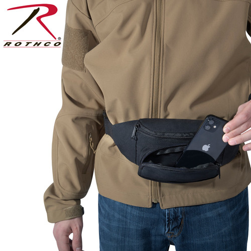 Rothco Canvas Crossbody Fanny Pack - Black
