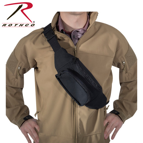 Rothco Canvas Crossbody Fanny Pack - Black Rothco Canvas Crossbody Fanny Pack - Black