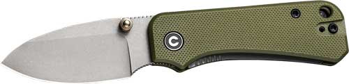 GREEN G10/GRAY STONEWASH!CIVIVI KNIFE BABY BANTER 2.34" 