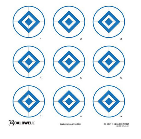 CALDWELL PAPER TARGET 16 9 DIAMOND BLU 10PK