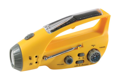 Rothco Solar/Wind Up Flashlight with Radio