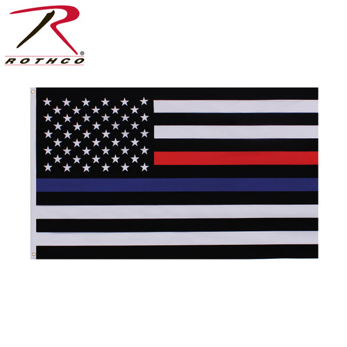 Rothco Thin Blue and Thin Red Line Flag 
