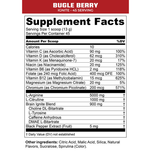 MTN Ops Ignite Bugle Berry 21oz Tub (45 Scoops)