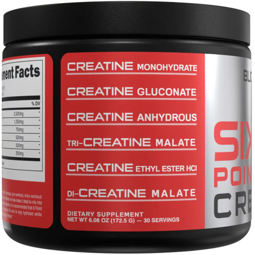 Bucked Up 6 Point Creatine Unflavored 30 Serving Tub