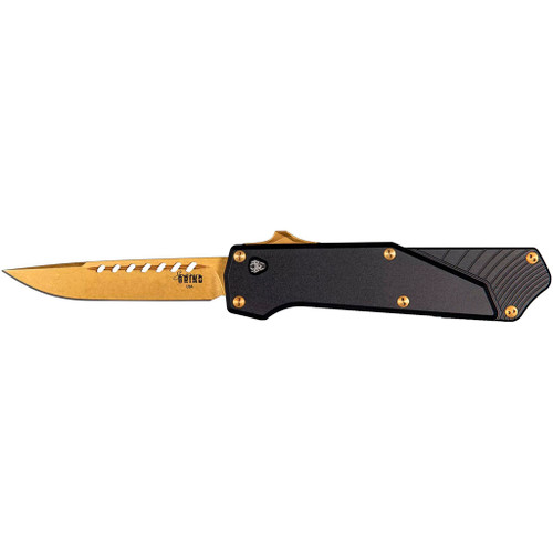 Southern Grind Arachnid OTF Knife 3.2 in  Drop Point Bronze w/Black