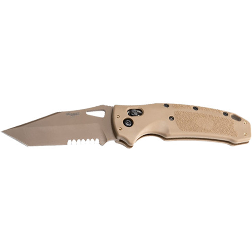 Hogue Sig Sauer K320 M17 Folding Knife Coyote Tan 3.5 in. Able Lock Tanto