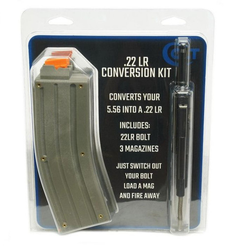 COLT 22LR DROP IN BOLT CONVERSION KIT FOR AR15, 3-25RD MAGS