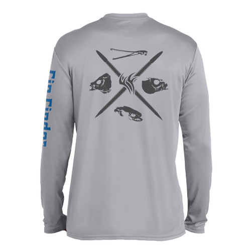 Fin Finder Skulls Performance Longsleeve Grey X-Large