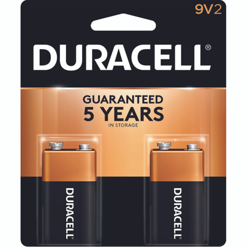 Duracell Coppertop Batteries 9 Volt 2 pk.