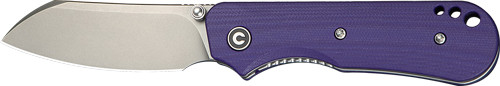 PURPLE STONEWASH LINER LOCKCIVIVI KNIFE CRABBY 2.7" G-10 