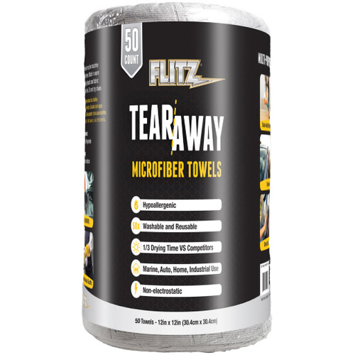 Flitz 12x12 Microfiber Roll 50ct