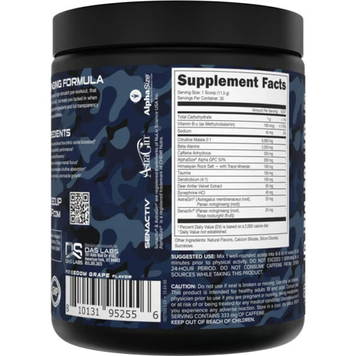 Bucked Up Woke AF Pre-Workout Freedom Grape 30 Serving Tub