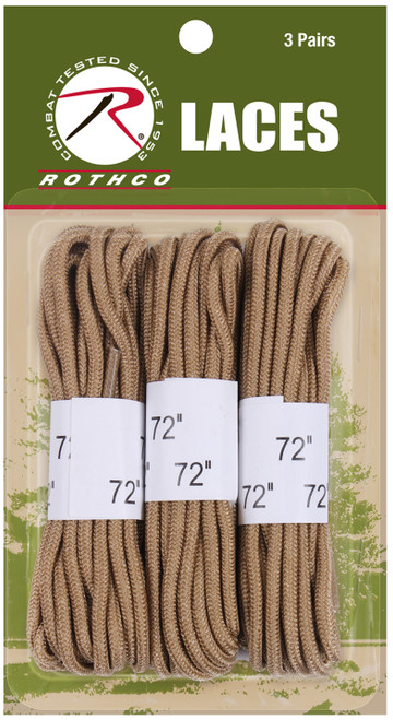 Rothco 72" Boot Laces - 3 Pack