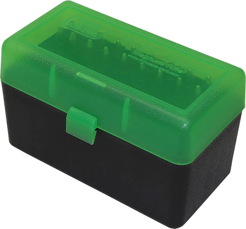 Ammo Box 50 Round Flip Top Grn/Black