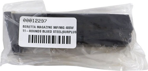 11RD BLUED STEEL(SURPLUS)BERETTA MAGAZINE 96F/96G 40SW 