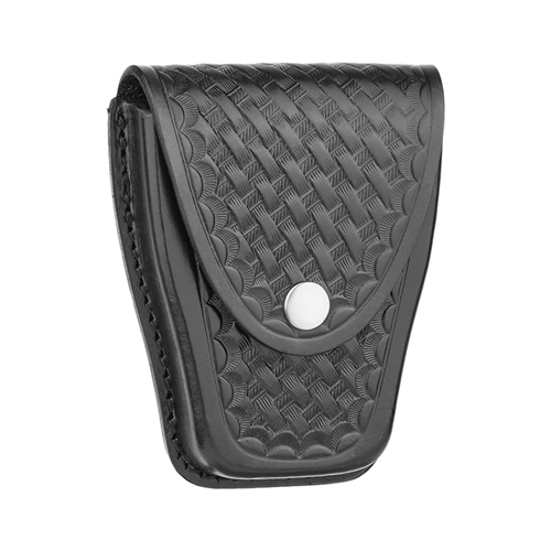 Basketweave Leather Large Closed Single Cuff Case
