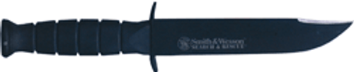 6" FIXED BLADE BLACK S/SS&W KNIFE SEARCH & RESCUE 