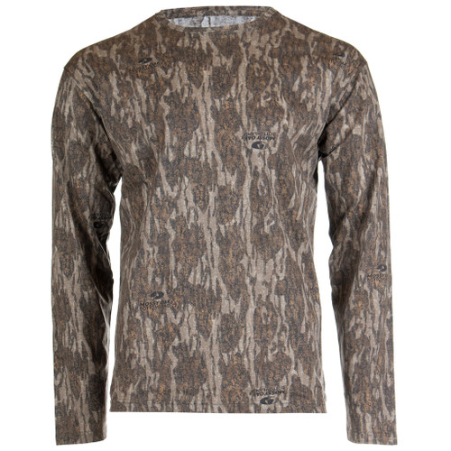 Habit Bear Cave Camo Tee Long Sleeve Mossy Oak New Bottomland Large