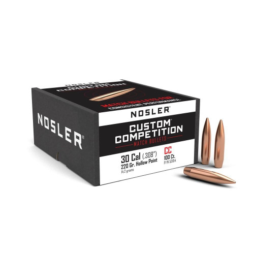 Nosler .30 Cal .308 inches 220gr HPBT Bullets 100 Count