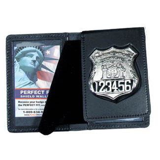 Duty Leather Flip Out Badge & Double ID Case - 3.25''x4.75''