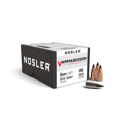 Nosler VarMageddon Bullets 6mm .243" 55 gr FB-TIPPED 250/ct