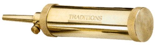 BRASS W/30 GRAIN SPOUTTRADITIONS DELUXE POWDER FLASK 